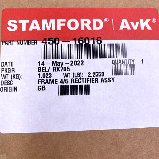 450-16016 Rotating Rectifier Assembly