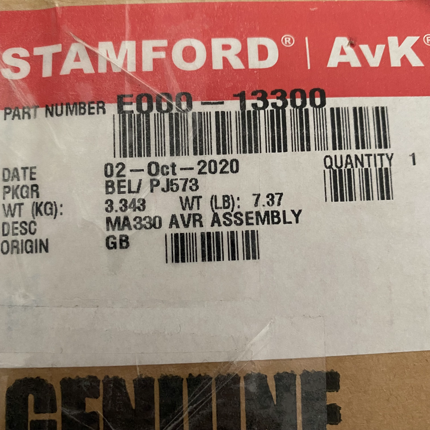 Stamford MA330 E000-13300 AVR