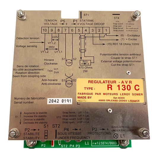 R130C AVR Leroy Somer - Original